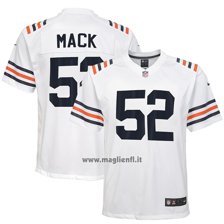 Maglia NFL Game Bambino Chicago Bears Khalil Mack 2019 Alternato Classic Bianco